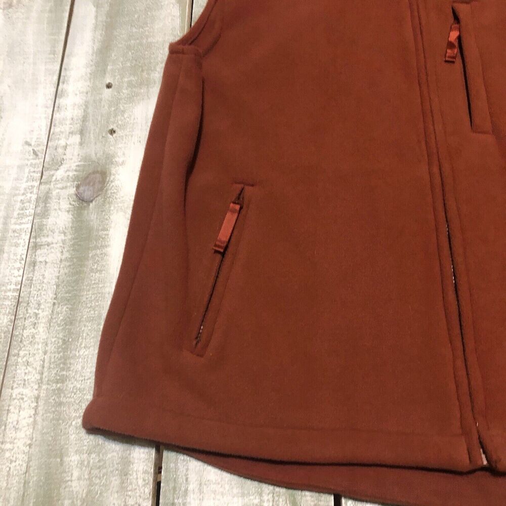 Duluth Trading Fleece Vest Mens Large Red Windproof Full Zip Workwear Heavy - Picture 5 of 11